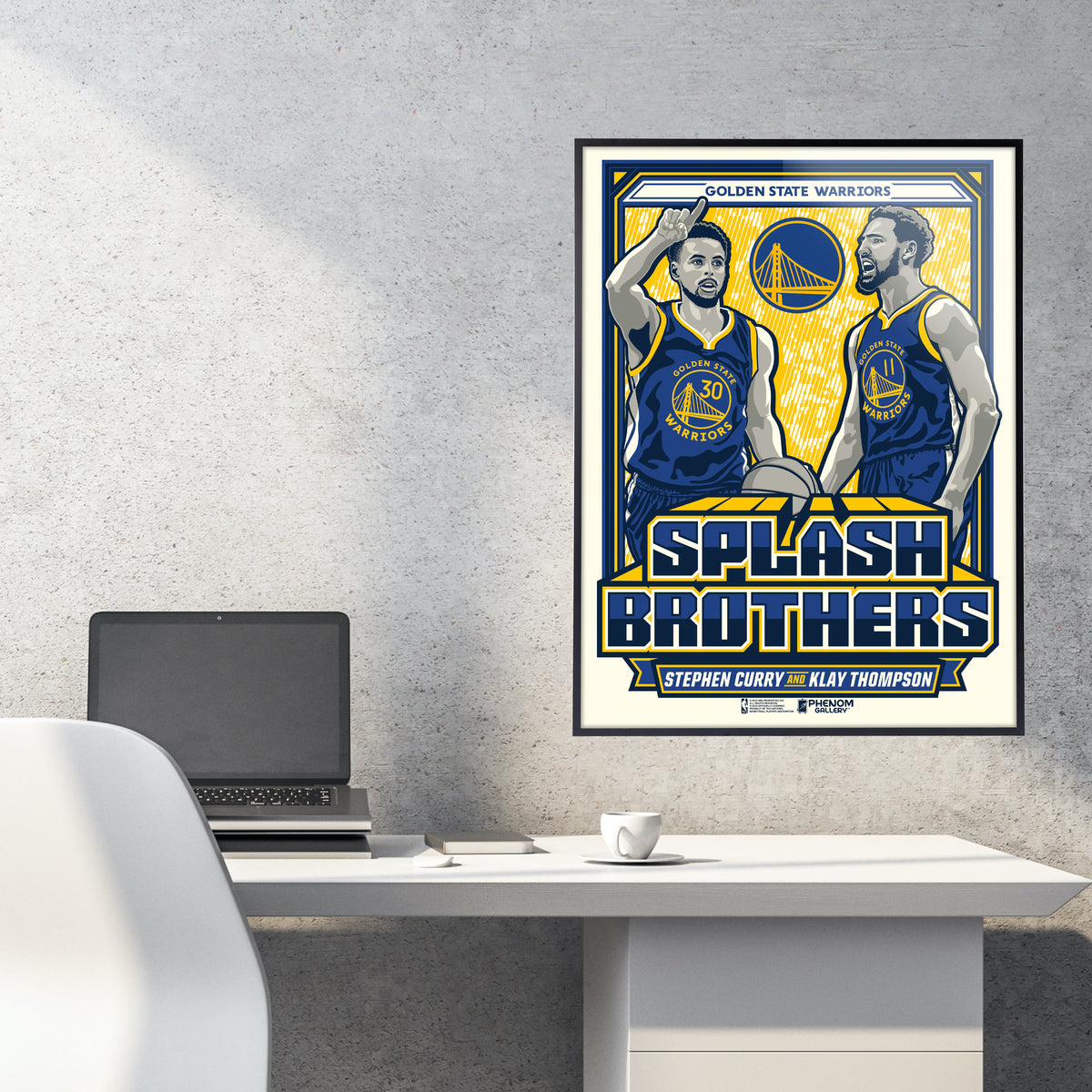  Klay Thompson and Steph Curry Signed Posters Modern