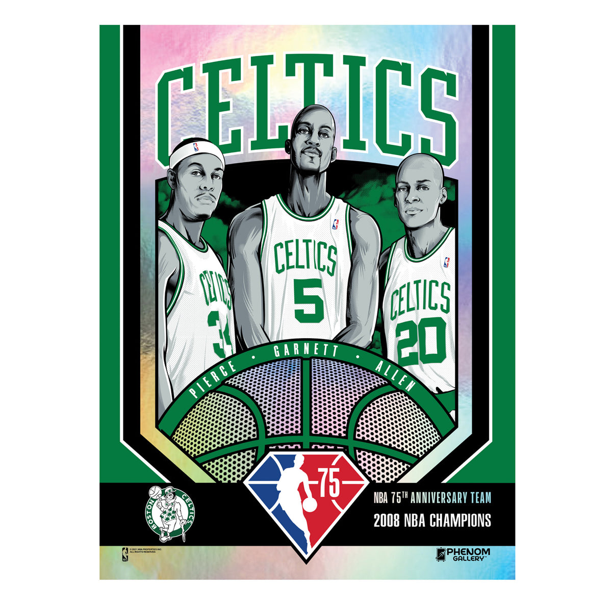 Boston Celtics TD Garden 2008 NBA Champions 8 x 10 Framed