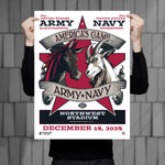 Phenom Gallery Army Navy Matchup 18"x 24" Deluxe Framed Serigraph (White Version)