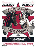 Phenom Gallery Army Navy Matchup 18"x 24" Deluxe Framed Serigraph (White Version)