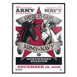 Phenom Gallery Army Navy Matchup 18"x 24" Deluxe Framed Serigraph (White Version)