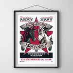 Phenom Gallery Army Navy Matchup 18"x 24" Deluxe Framed Serigraph (White Version)