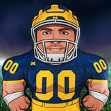 Bleacher Creatures Michigan Wolverines Football Player 24" Mascot Bleacher Buddy