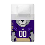 Sleep Squad Washington Huskies Harry the Husky Mascot 60” x 80” Raschel Plush Blanket