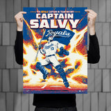 Phenom Gallery Kansas City Royals Captain Salvy 18" x 24" Deluxe Framed Serigraph