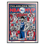 Phenom Gallery Philadelphia 76ers MVP History 18" x 24" Deluxe Framed Serigraph