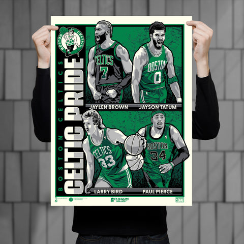 Phenom Gallery Boston Celtics Pride 18" x 24" Serigraph