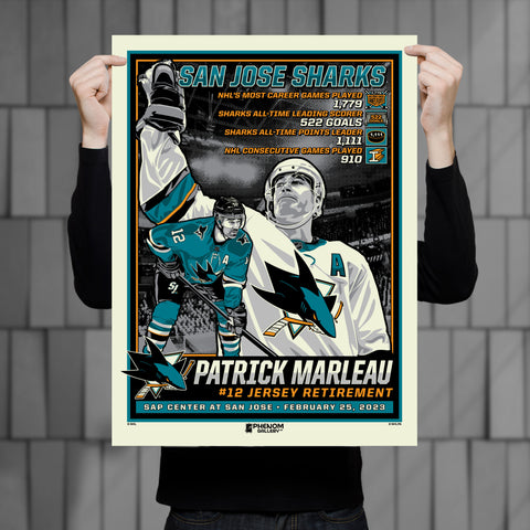 Phenom Gallery San Jose Sharks Patrick Marleau 18" x 24" Serigraph