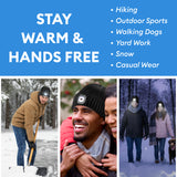 Therahaus by Therapedic Heated Beanie Hat with LED Headlight – Battery Powered Winter Hat with Adjustable Heat Settings and Rechargeable Light, Machine Washable, Unisex Cold Weather Gear (One Size, Black)