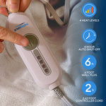 Therapedic Essential Heated Throw – Plug-In Electric Blanket with 4 Heat Settings, Auto Shut-Off, Machine Washable, ETL Certified (50x60 Inches, Ivory)
