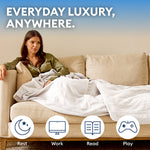 Therapedic Essential Heated Throw – Plug-In Electric Blanket with 4 Heat Settings, Auto Shut-Off, Machine Washable, ETL Certified (50x60 Inches, Ivory)