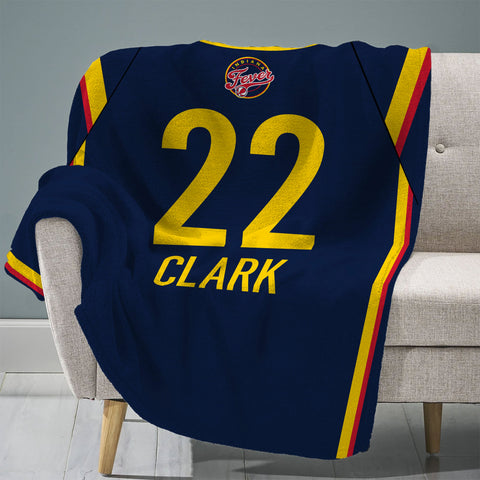 Sleep Squad Indiana Fever Caitlin Clark 60” x 80” Raschel Plush Blanket