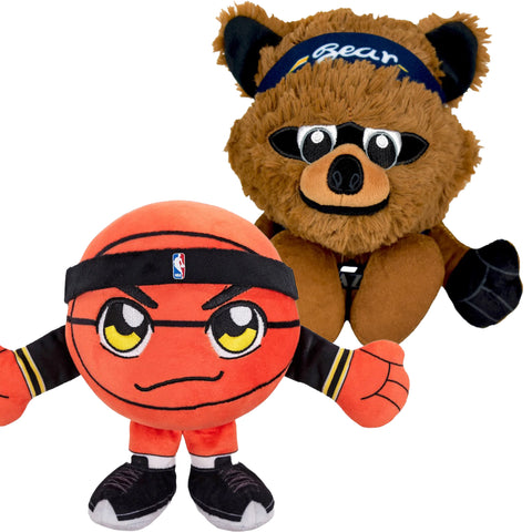 Bleacher Creatures Utah Jazz Kuricha Bundle: Jazz Bear & Jazz Basketball Kuricha Plushies