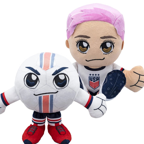 Bleacher Creatures US Women's Soccer Kuricha Bundle: Megan Rapinoe and US Soccer Ball Kuricha Plushies