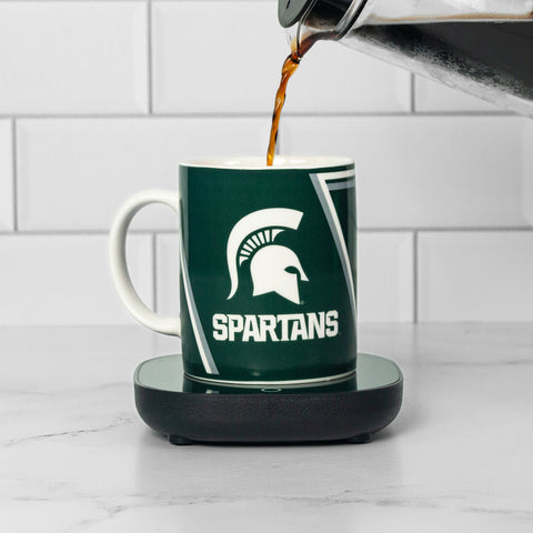 Uncanny Brands Michigan State Spartans 12oz Mug Warmer Set