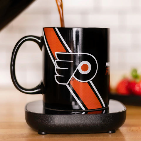 Uncanny Brands NHL Philadelphia Flyers Logo Mug Warmer Set