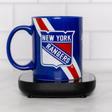 Uncanny Brands NHL New York Rangers Logo Mug Warmer Set