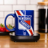 Uncanny Brands NHL New York Rangers Logo Mug Warmer Set