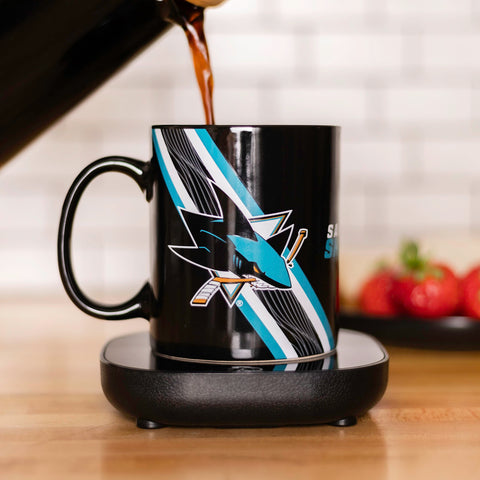Uncanny Brands NHL San Jose Sharks Logo Mug Warmer Set