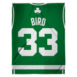Sleep Squad Boston Celtics Larry Bird 60” x 80” Raschel Plush Jersey Blanket
