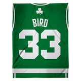 Sleep Squad Boston Celtics Larry Bird 60” x 80” Raschel Plush Blanket