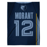 Sleep Squad Memphis Grizzlies Ja Morant 60” x 80” Raschel Plush Blanket