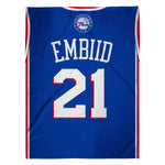 Sleep Squad Philadelphia 76ers Joel Embiid 60” x 80” Raschel Plush Blanket
