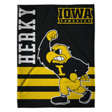 Sleep Squad Iowa Hawkeyes 60” x 80” Raschel Plush Blanket