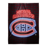 Sleep Squad Montreal Canadiens Neon 60” x 80”  Raschel Plush Blanket