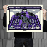 Phenom Gallery Colorado Rockies 30th Anniversary 18" x 24" Deluxe Framed Serigraph