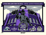 Phenom Gallery Colorado Rockies 30th Anniversary 18" x 24" Deluxe Framed Serigraph