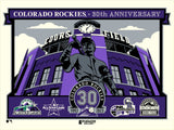 Phenom Gallery Colorado Rockies 30th Anniversary 18" x 24" Deluxe Framed Serigraph
