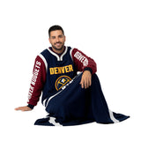 Snuggie Denver Nuggets – The Original Wearable Blanket with Sleeves & Pockets | Super Soft Fleece | As Seen on TV | Officially Licensed NBA Gear