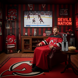 Snuggie New Jersey Devils – The Original Wearable Blanket with Sleeves & Pockets | Super Soft Fleece | As Seen on TV | Officially Licensed NHL Gear