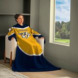 Snuggie Nashville Predators – The Original Wearable Blanket with Sleeves & Pockets | Super Soft Fleece | As Seen on TV | Officially Licensed NHL Gear