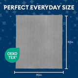 Therapedic Cooling Blanket – Lightweight Breathable All-Season Blanket, Double-Sided Cool-Touch Knit, Machine Washable, OEKO-TEX Certified, Quilted Design, Queen Size 90” x 92”, Charcoal Grey