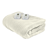 Therahaus by Therapedic Heated Blanket – Plug-In Electric Bed Warmer with Dual Controllers, 10 Heat Settings, Adjustable Timer, Machine Washable, ETL Certified Auto Shut-Off (Queen Size, 84x90 Inches, Ivory)