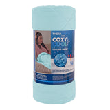 Therapedic Cooling Blanket – Lightweight Breathable All-Season Blanket, Double-Sided Cool-Touch Knit, Machine Washable, Quilted Design, 50” x 60”, Light Blue