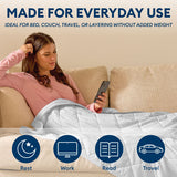 Therapedic Cooling Blanket – Lightweight Breathable All-Season Blanket, Double-Sided Cool-Touch Knit, Machine Washable, Quilted Design, 50” x 60”, Light Blue