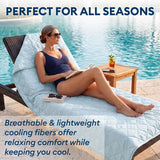 Therapedic Cooling Blanket – Lightweight Breathable All-Season Blanket, Double-Sided Cool-Touch Knit, Machine Washable, Quilted Design, 50” x 60”, Light Blue