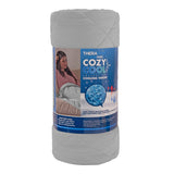 Therapedic Cooling Blanket – Lightweight Breathable All-Season Blanket, Double-Sided Cool-Touch Knit, Machine Washable, Quilted Design, 50” x 60”, Light Grey