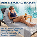 Therapedic Cooling Blanket – Lightweight Breathable All-Season Blanket, Double-Sided Cool-Touch Knit, Machine Washable, Quilted Design, 50” x 60”, Light Grey