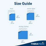 Therapedic Cooling Blanket – Lightweight Breathable All-Season Blanket, Double-Sided Cool-Touch Knit, Machine Washable, Quilted Design, 50” x 60”, Light Grey