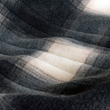 Therahaus by Therapedic Essential Heated Throw – Plug-In Electric Blanket with 4 Heat Settings, Auto Shut-Off, Machine Washable, ETL Certified (50x60 Inches, Black Plaid)
