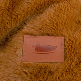 Duck Orange Throw 50x70 with Embossed Logo – Soft Polyester Oversized Throw for Bed, Couch, or Cabin.