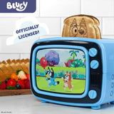 Uncanny Brands Bluey Retro TV Toaster with Light Up Frame, Two Slice Model with Bluey Toast Design, Themed Kitchen Appliance