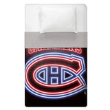 Sleep Squad Montreal Canadiens Neon 60” x 80”  Raschel Plush Blanket