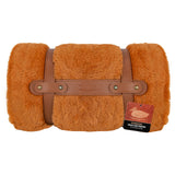 Duck Orange Throw 50x70 with Embossed Logo – Soft Polyester Oversized Throw for Bed, Couch, or Cabin.