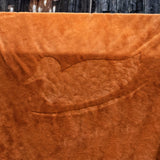 Duck Orange Throw 50x70 with Embossed Logo – Soft Polyester Oversized Throw for Bed, Couch, or Cabin.