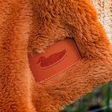Duck Orange Throw 50x70 with Embossed Logo – Soft Polyester Oversized Throw for Bed, Couch, or Cabin.